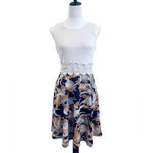 Vibrant Blue and Orange Dress